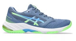 Asics NetBurner Ballistic FF 3 (24) Miesten sis&auml;pelikeng&auml;t (Vaaleansininen/Sinikeltainen)